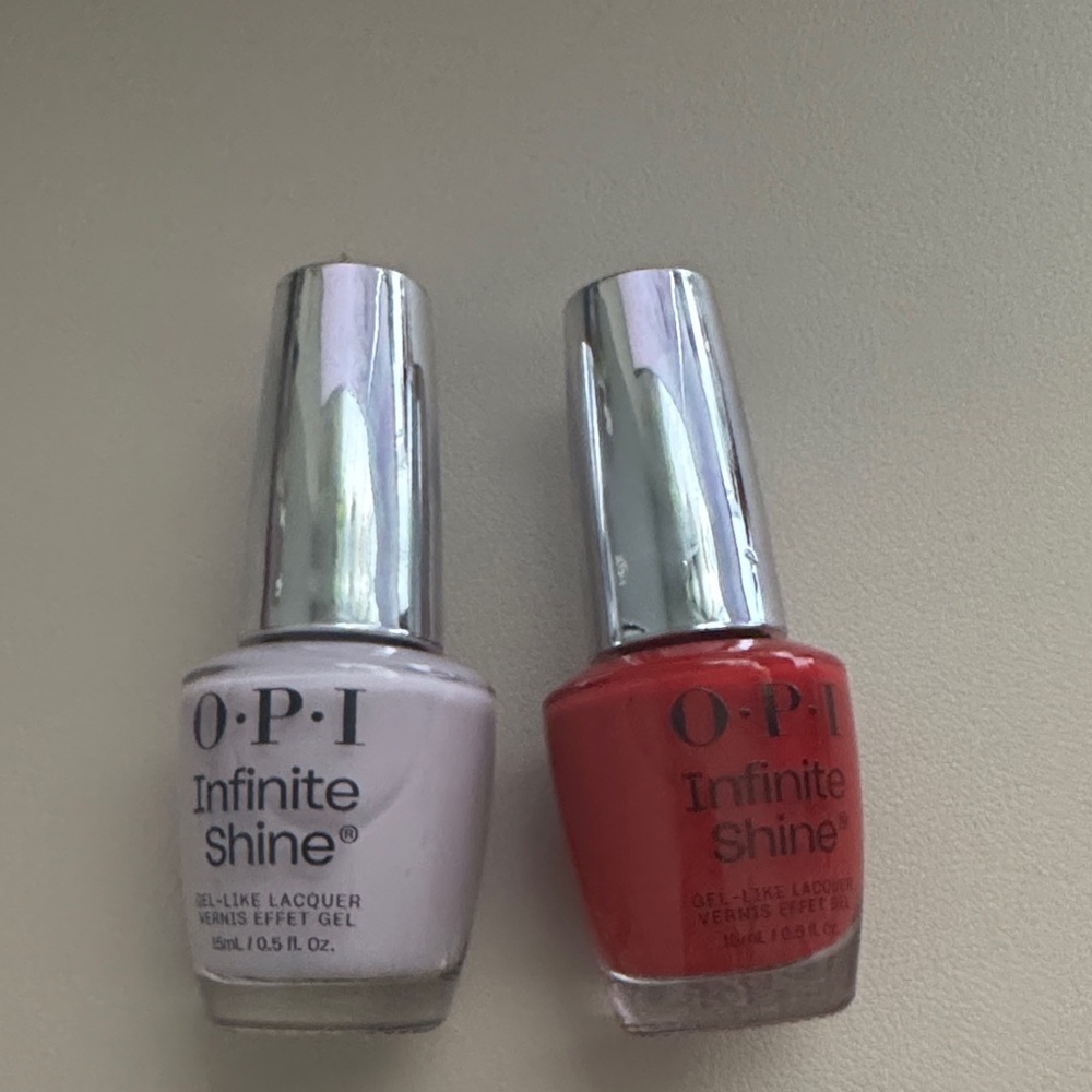OPI Infinite Shine Duo - Big Apple red and Baby,take a vow